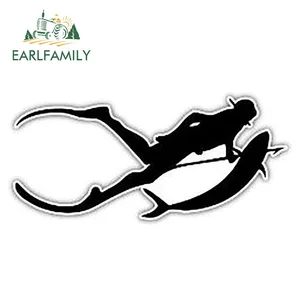 EARLFAMILY 13 см x 5,9 см для дайвинга, подводной охоты, подводной охоты, подводной рыбалки, Сноркелинга, переводная картинка, Стайлинг автомобиля, сделай сам, водонепроницаемые автомобильные наклейки