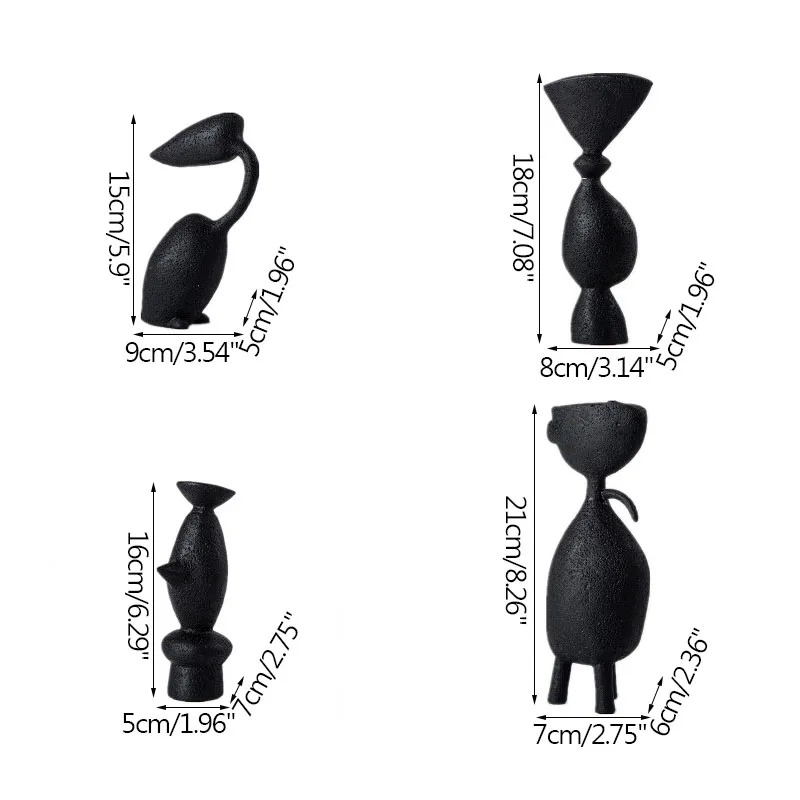

Nordic Minimalism Cartoon Figure Artware Sculpture Home Decoration Accessories Modern Art Resin Statue Room Craft Figurine