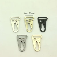 5pcs 25mm black metal hook buckles snap trigger for dog collar webbing chain clasp bag strap hang buckle accessories