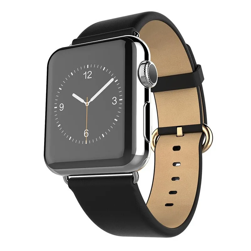 Ремешок для Apple watch 38mm Кожа чёрный|Смарт-аксессуары| |