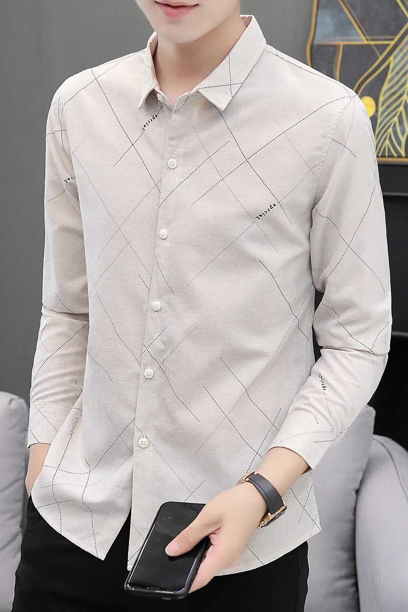 Стильная осенне-зимняя рубашка с длинным рукавом Корейская версия Модная