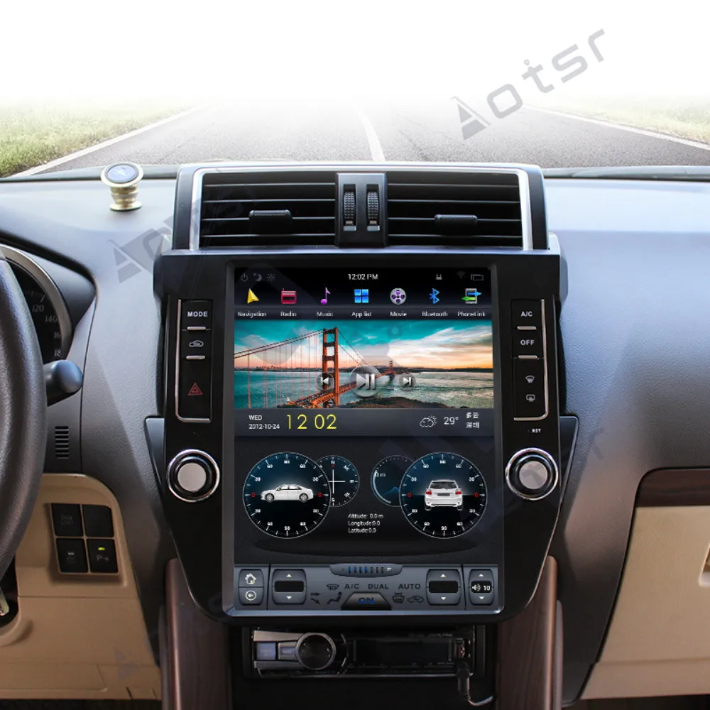 12 1 дюймовый автомобильный DVD-плеер для Toyota Land Cruiser Prado 150 2010-2013 GPS-навигация