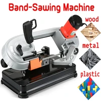 electric metal band sawing machine with table 220v 680w woodworking metal sawing machine powerful cutting tools