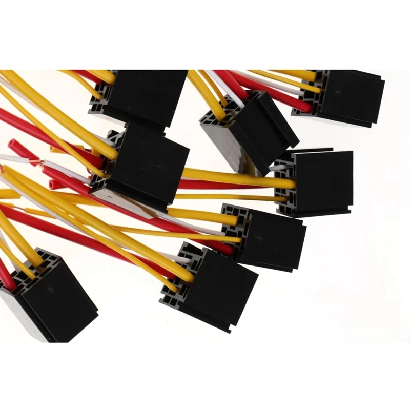 

10Pcs Car Automotive Truck 4 Pin 12V 80 Amp SPDT Relay Harness Socket