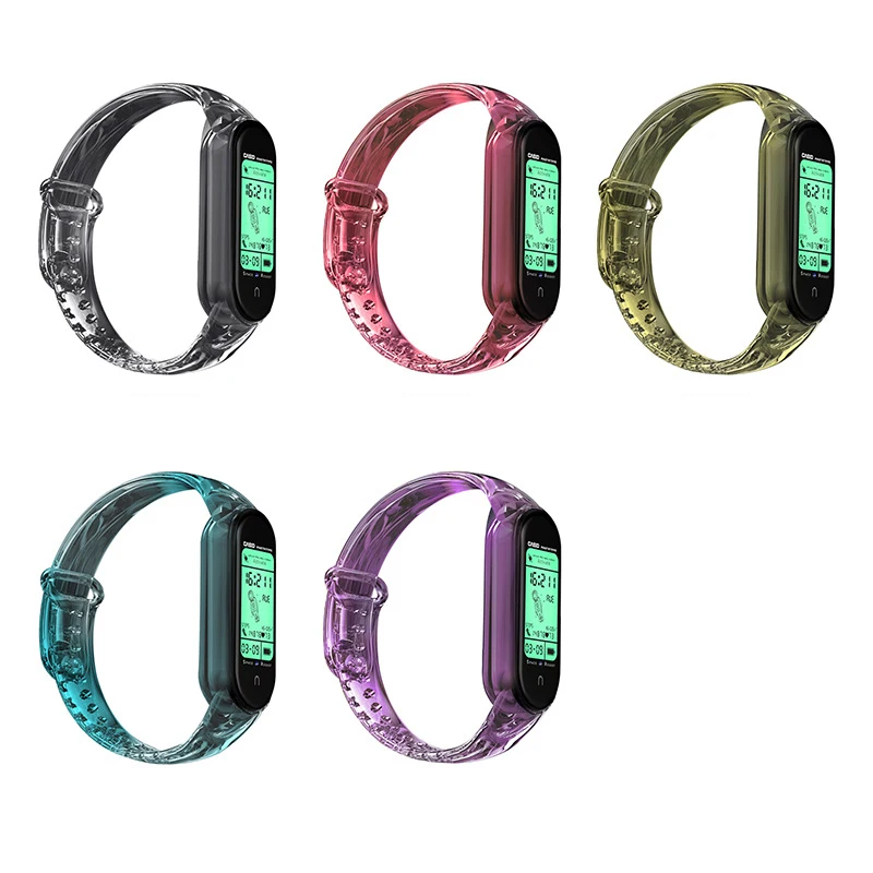 

Silicone Discolor Strap For Xiaomi Mi Band 6 5 Belt Replacement Watch Band Bracelet Pulseira Smart Sports Wrist Band