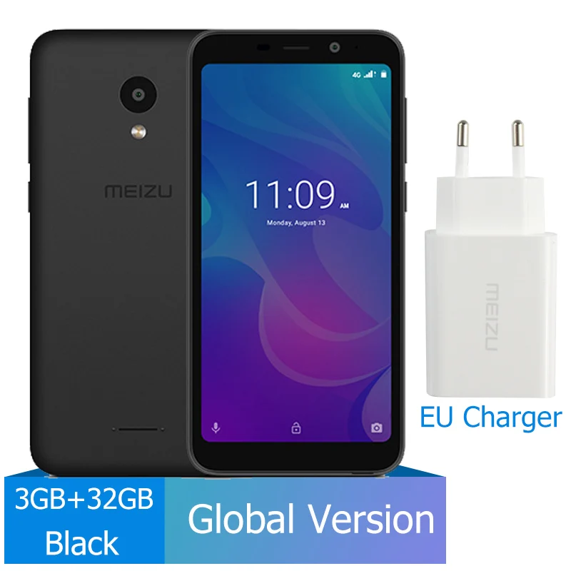 3GB 32GB Black Meizu C9 Pro, 3 ГБ, 32 ГБ, глобальная версия, мобильный телефон, четырехъядерный, 5,45 дюймов, 1440X720 P, фронтальная, 13 МП, задняя, 13 МП, аккумулятор 3000 мАч - Цвет: 3GB 32GB Black