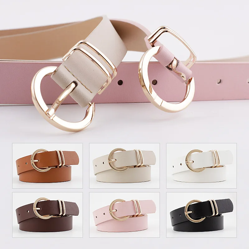 

Women's textured belt, fashion boutique two-piece set, versatile trend, smooth needle buckle, decorative jean belt, spot