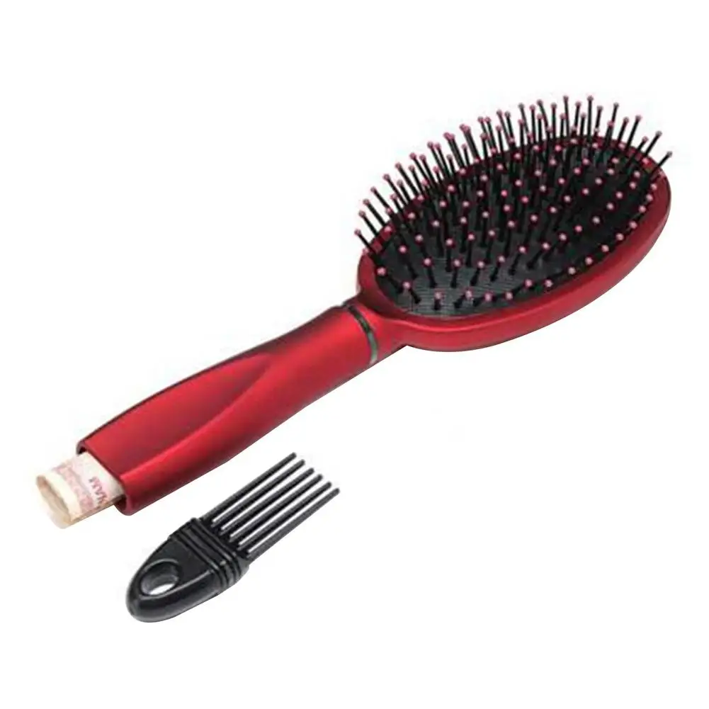 

Safe Hair Brush Portable Travel Red Storage Comb With Secret Hollow Container Hidden Valuables Hollow Container Home Storage