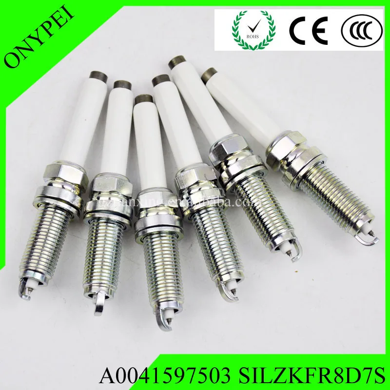 (6 шт.) иридиевая Свеча зажигания A0041597503 SILZKFR8D7S для Mercedes W176 W204 S204 W212 S212 C207|Свечи и