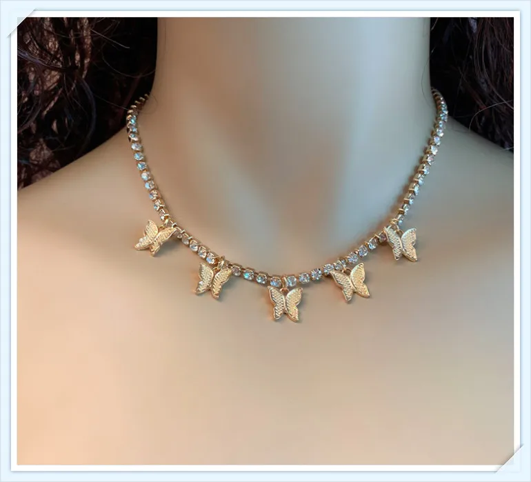 Женское ожерелье золотая цепь яркий ошейник для женщин яркая тенниса в стиле хип