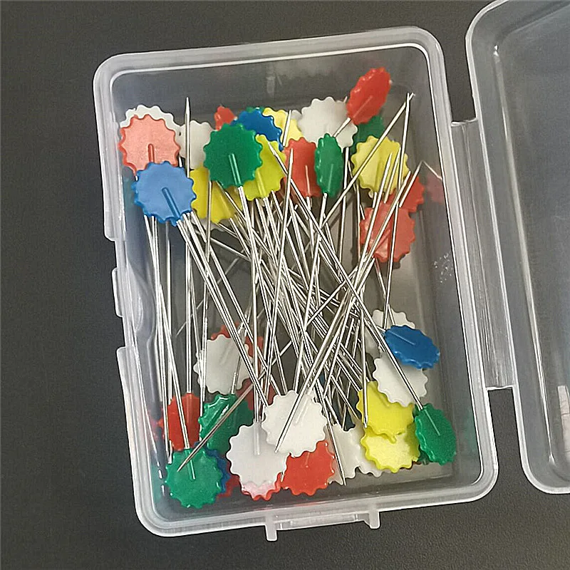 

100pcs 50pcs mixed color clothing patchwork fixed needle color positioning needle sewing needle clothing accessories Flower Pin