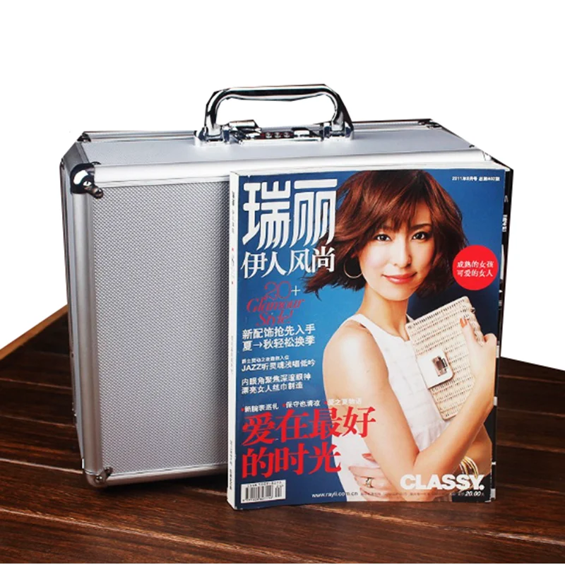 

Aluminum Tool case suitcase password tool box File box Impact resistant safety case equipment file box with pre-cut foam