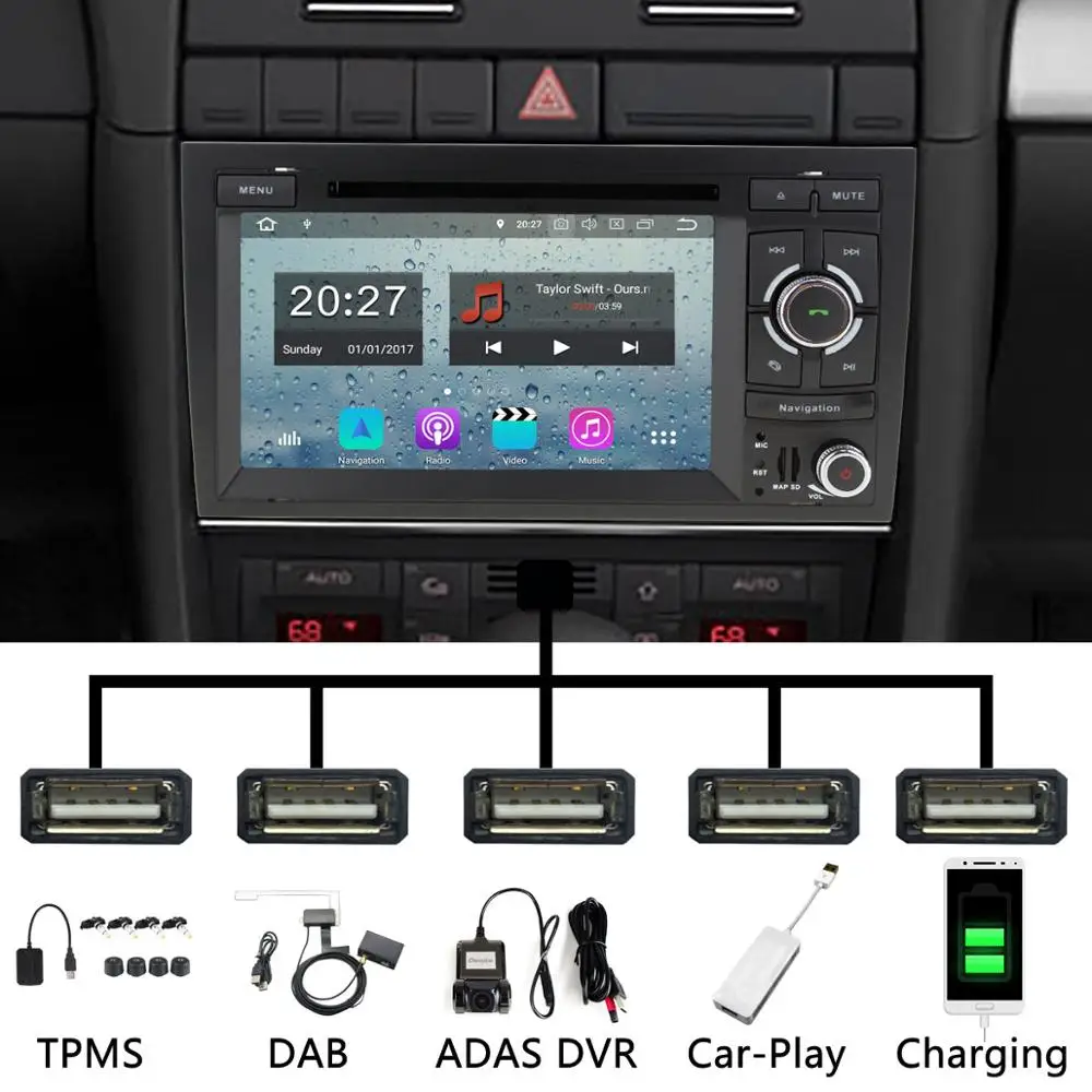PX6 Восьмиядерный Android 9,0 4G+ 64G 5 USB для Audi A4 2002-2008 S4 RS4 B9 B7 SEAT EXEO 2009-2012 автомобильный радиоприемник стерео gps навигация