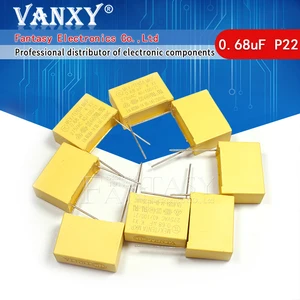 10 шт. 0,68 мкФ 10 шт. конденсатор X2 конденсатор 275VAC 680NF шаг 22 мм X2 полипропиленовый пленочный конденсатор 0,68 мкФ