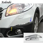 Для Suzuki S-cross scross SX4 2014 2015 2016 2017 Автомобильный задний бампер, угловая защита, отделка, рамка, кромная доска ABS Chrome, 4 шт.