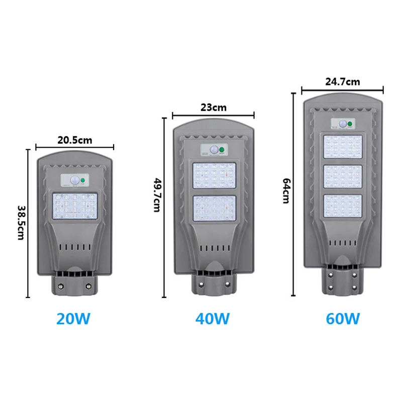 Светодиодная Солнечная лампа настенный уличный свет 20 Вт/40 Вт/60 Вт От заката до