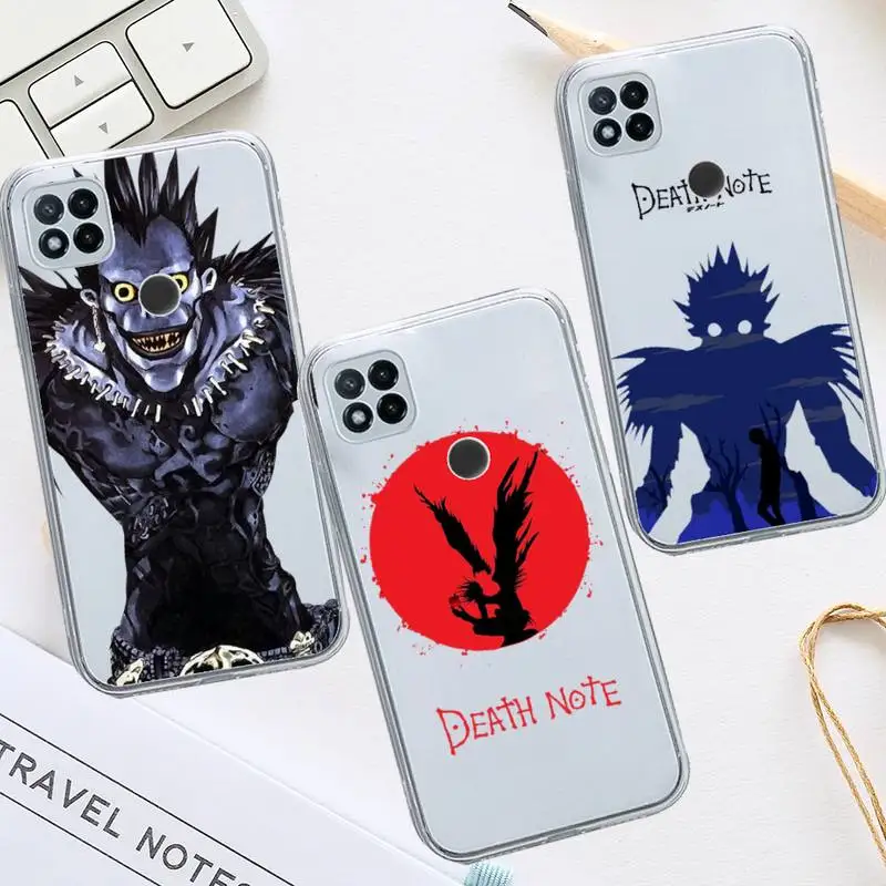 

Death Note Anime Phone Case Transparent for Xiaomi redmi note 5 7 8 9 10 11 t S A lite pro high quality funda