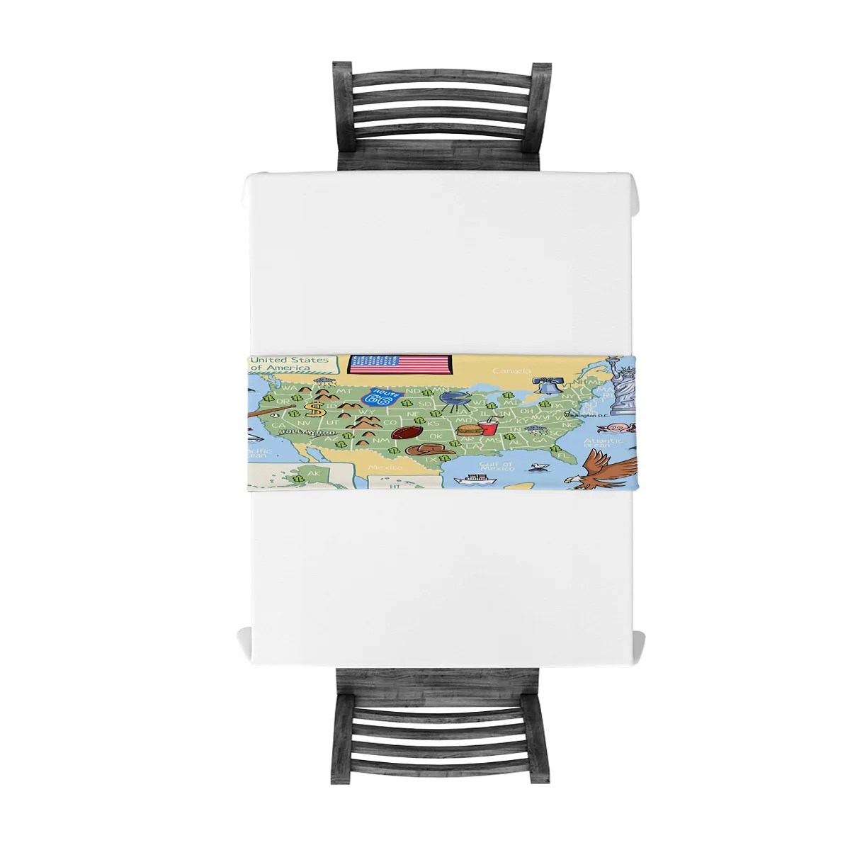 США карта океана Liberty настольная дорожка Современная обеденная кухня буфет