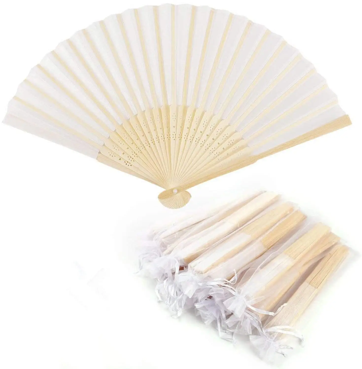 10 шт. складные вееры шелковые бамбуковые ручные для украшения стен церковный