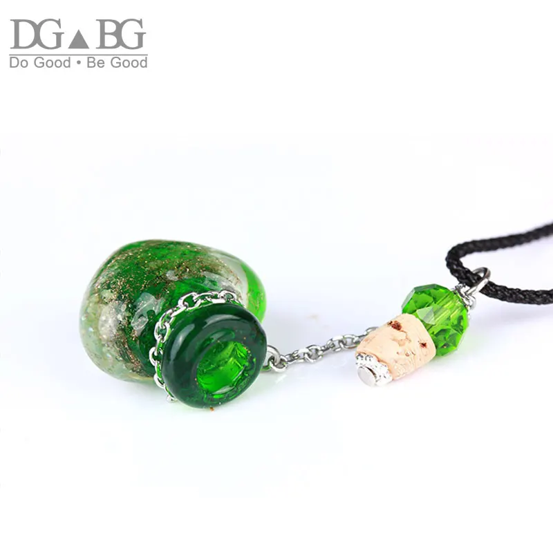 Мини полый медальон сувенир в форме сердца ожерелье кулон с Пробка для бутылки