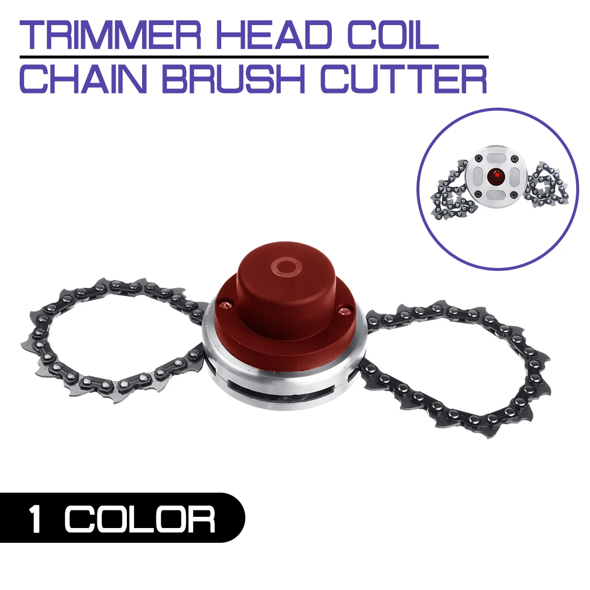 

RED Lawn Mower Trimmer Head Coil Chain Brush Cutter Head B3 Chain For Garden Grass Trimmer