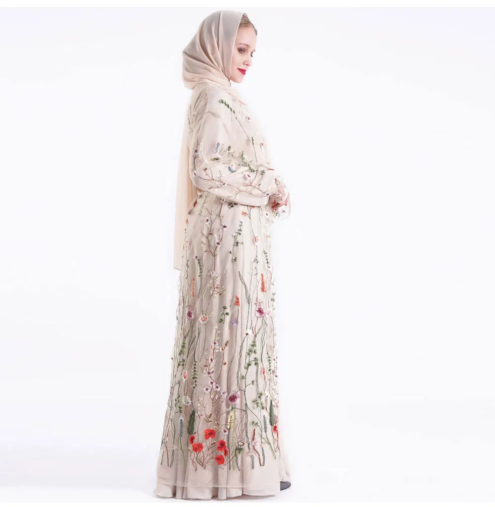 

Floral Abaya Kimono Mujer Cardigan Hijab Muslim Dress Kaftan Dubai Turkey Caftan Islamic Clothing Abayas For Women Ramadan Robe