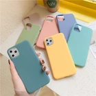 Чехол LACK для iphone 12 однотонный силиконовый для iphone 11 11Pro XR X XS Max 7 8Plus 12mini милый простой чехол-накладка