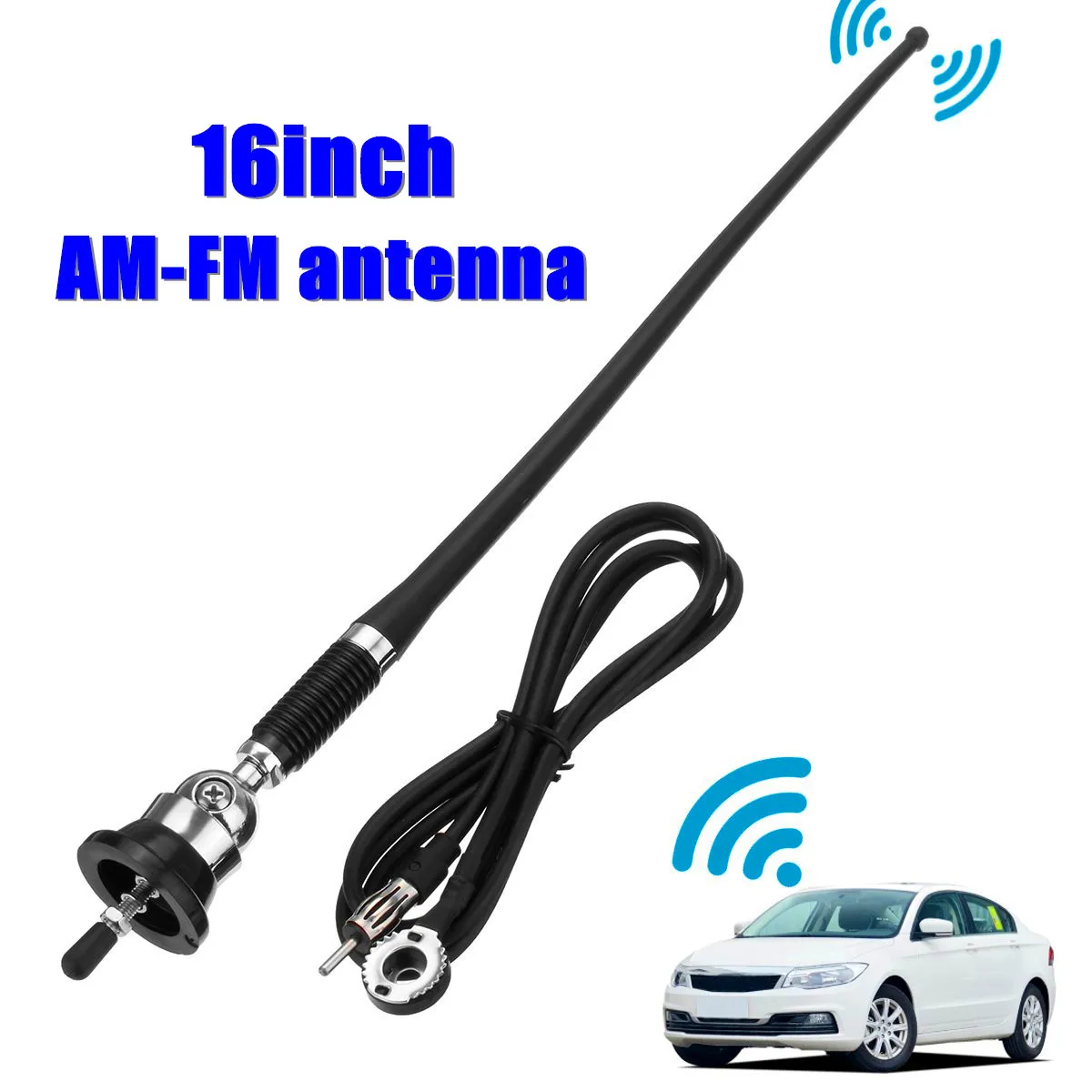 

16" Universal Car Auto Roof For Fender Radio AM/FM Signal Antenna Aerial Extend