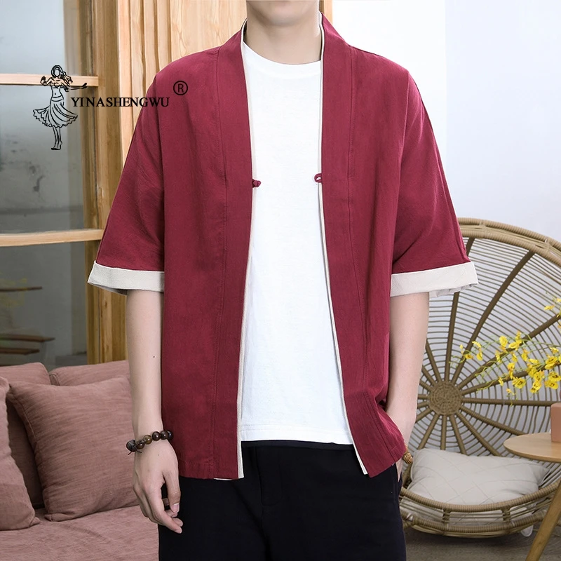 

Kimono Cardigan Men Japanese Kimono Traditional Beach Thin Holiday Kimono Cosplay Costume Print Yukata Male Fashion Casual Shirt