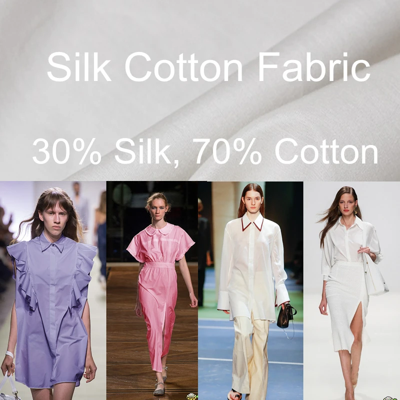 

Baby Clothing Silk Fabric Cotton Blend 140CM Width Smooth Safe Breathable Clothing Lining Shawl