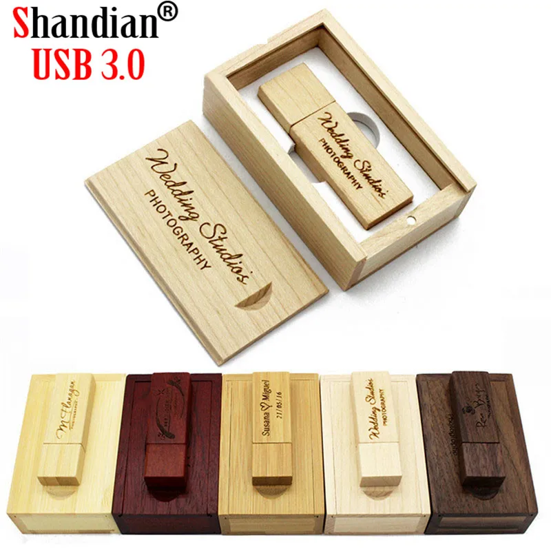 SHANDIAN USB флеш накопитель с деревянным корпусом 4 ГБ 16 32 64 ГБ|USB флэш-накопители| |