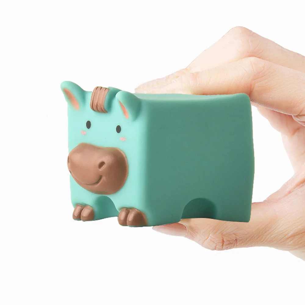 

Baby Blocks Soft Rubber Building Blocks Cute Cartoon Animals for 0-3years Infant Kids Safe Teething Chewing Baby Toys Squeeze