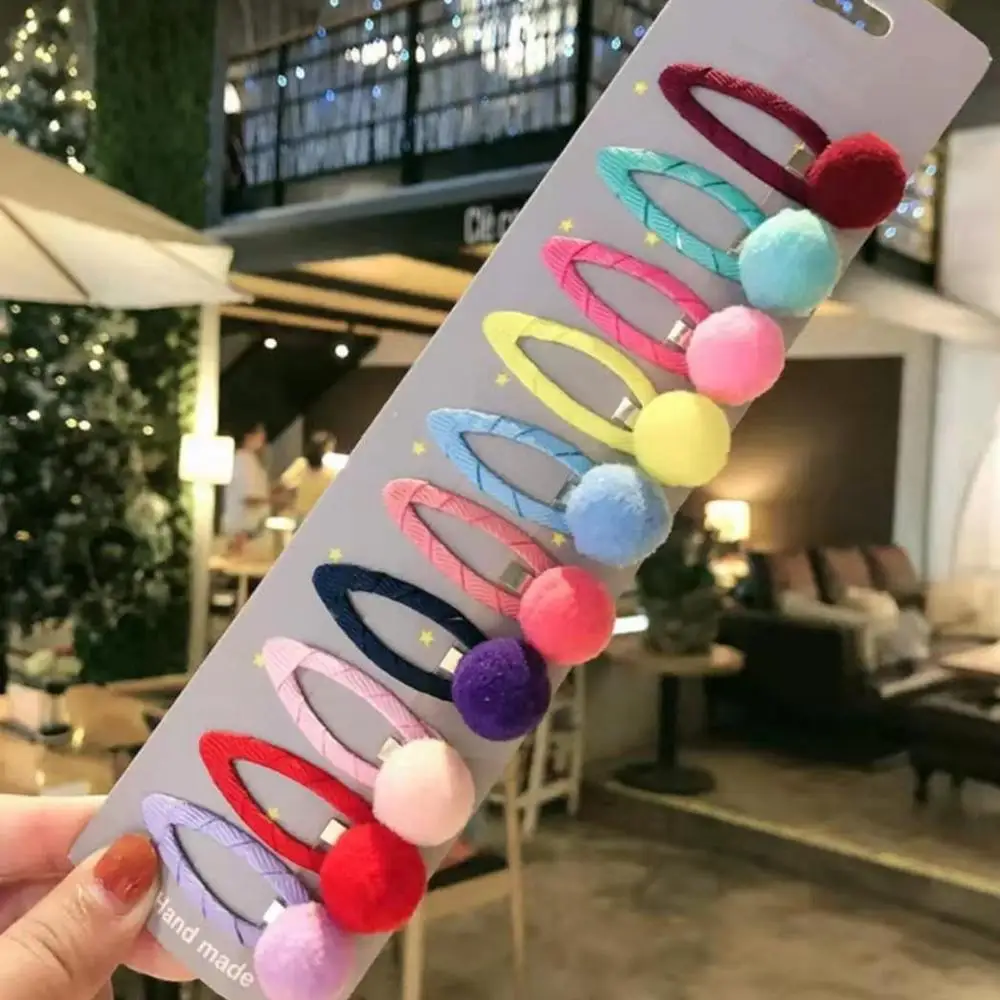 ball 10pcs 5/10 шт./компл. милые заячьими ушками детская Заколки для волос Красочные на булавке фрукты цветок звезда заколки Акриловые; милое платье для маленьких девочек; аксессуары для волос - Цвет: ball 10pcs