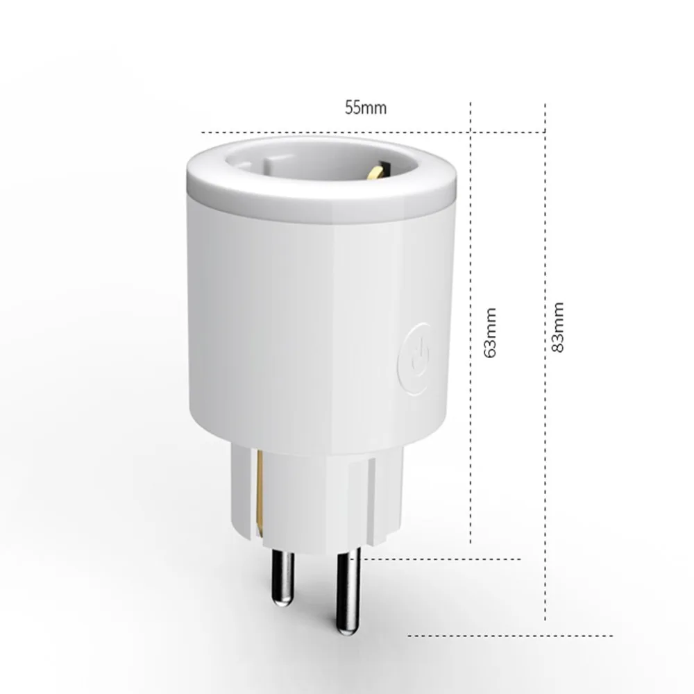 Умная розетка Wi-Fi с Светодиодный индикатор Smart Plug Мощность переключатель монитора с помощью приложения на телефоне голосовой пульт дистанционного управления Управление домашний автоматический таймер RGB свет