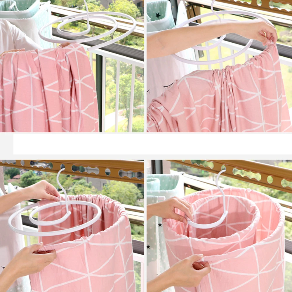 Спиральный Железный чехол для вешалки в форме одеяла с листьями сушильный крючок