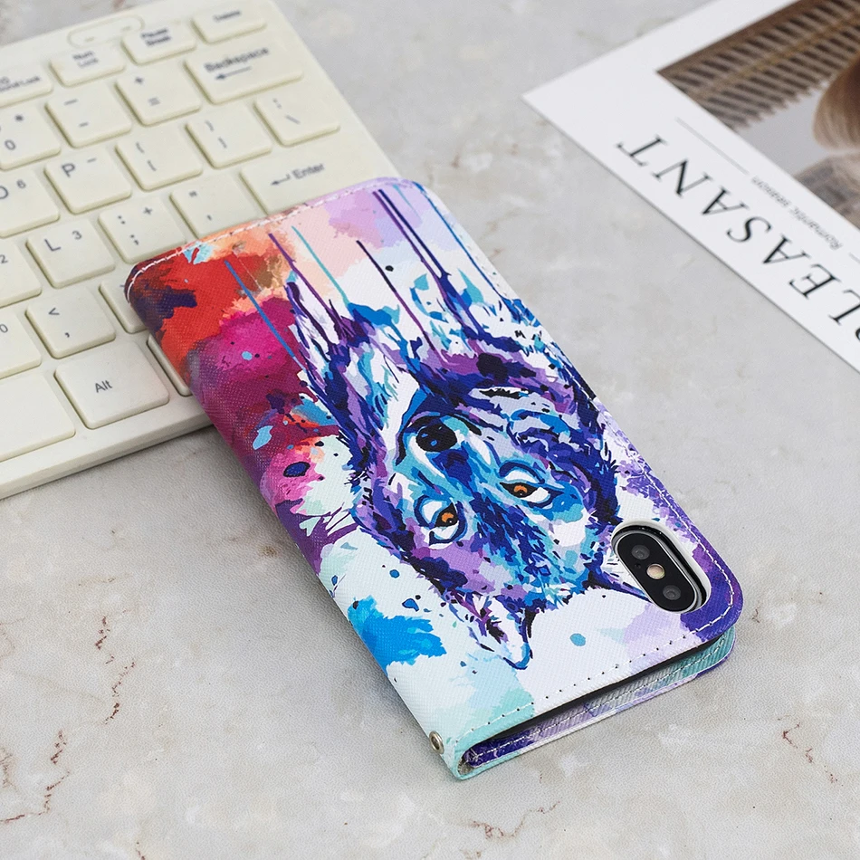 Кота из искусственной кожи чехол-бумажник флип-чехол для телефона для samsung Galaxy S10e S10 S9 S8 S7 S6 край J3 J5 J7 Pro A8 A6 плюс A9 крышка