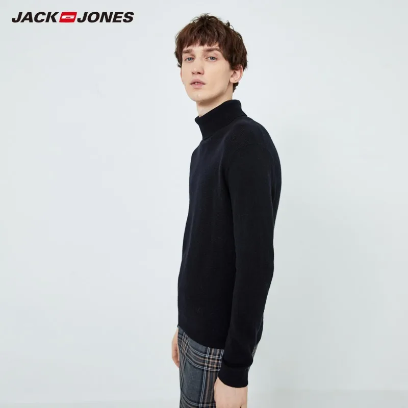 JackJones Мужской умный Повседневный свитер с длинными рукавами и высоким воротником 219324520