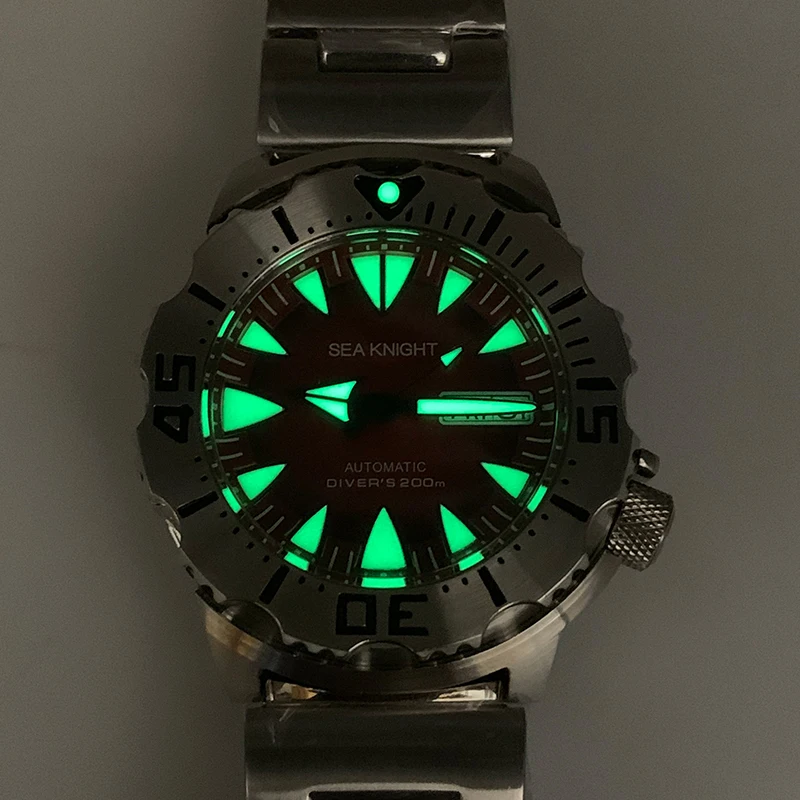 Купить Мужские Водонепроницаемые механические часы с автоподвижным механизмом, 200 м
