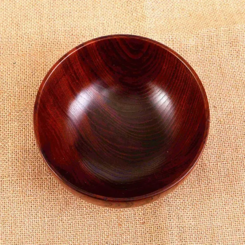 2 шт./компл. натуральная круглая деревянная чаша ложка Китайская рисовая лапша