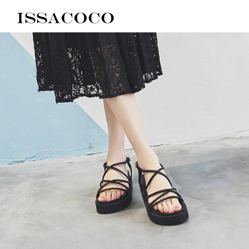 

ISSACOCO Summer Women's Sandals Shoes Summer Sandals Lady Women Beach Slipper Brand Shoe Woman Fashion Womens Sandals Flat 2020