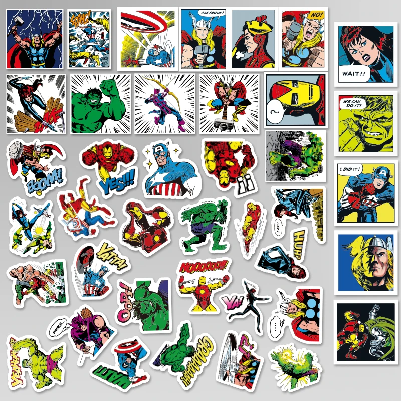40 шт. милые этикетки наклейки Marvel дневник ручной работы клейкая бумага хлопья стикеры Скрапбукинг Pegatinas канцелярские наклейки s