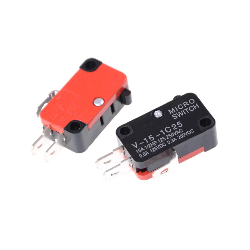 

5pcs/lot 250V 16A Microwave Oven Door Arcade Cherry Push Button SPDT 1 NO 1 NC Micro Switch V-15-1C25