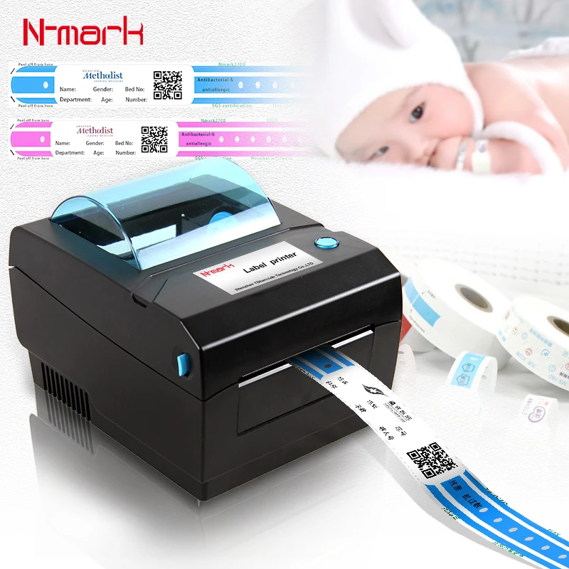 N-mark C898 больничный медицинский Прямой Термальный браслет принтер этикеток