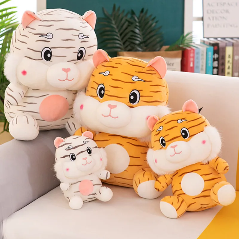 

25/35/45cm Popular Forest Animals Stuffed Doll Plush Kids Striped Tiger Plush Animal Toys Birthday Gifts Sofa Pillow Decoration