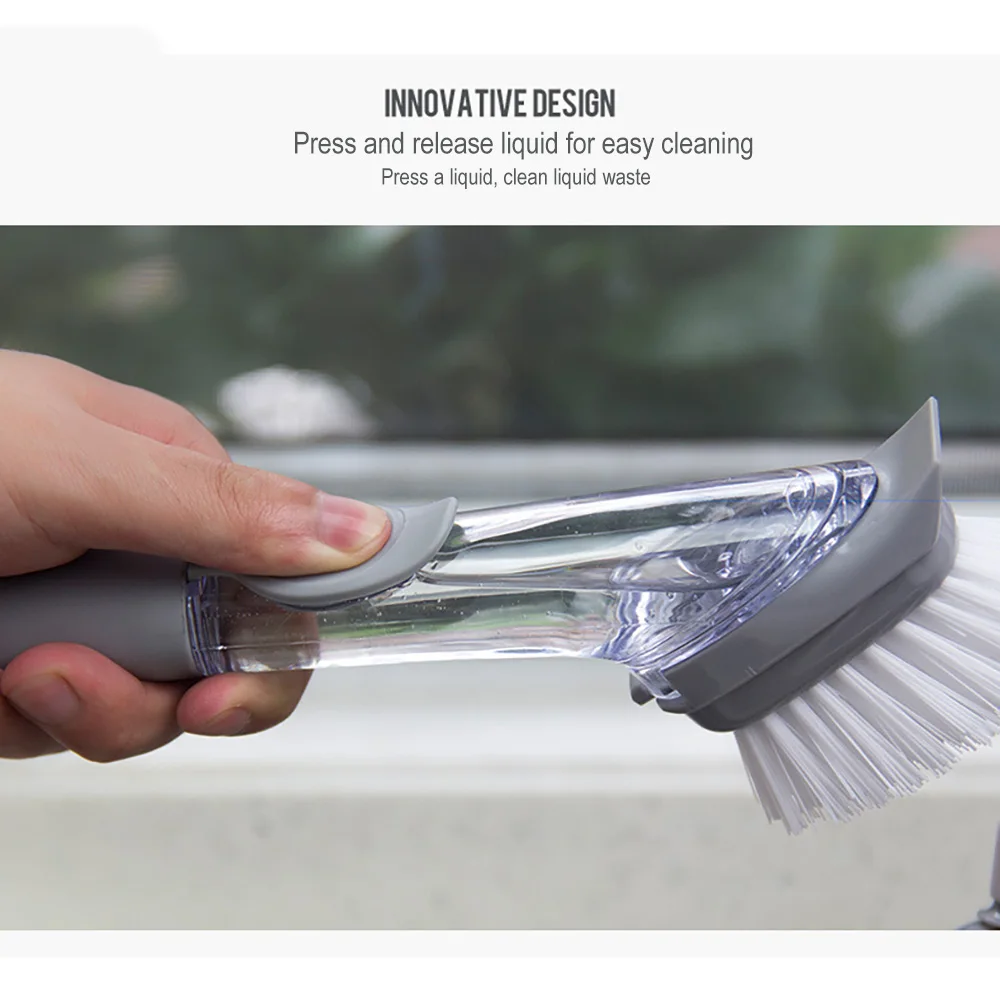 4 головки щетки для чистки washingconvenience Чистящая губка щетка скруббер Кухня дозатор
