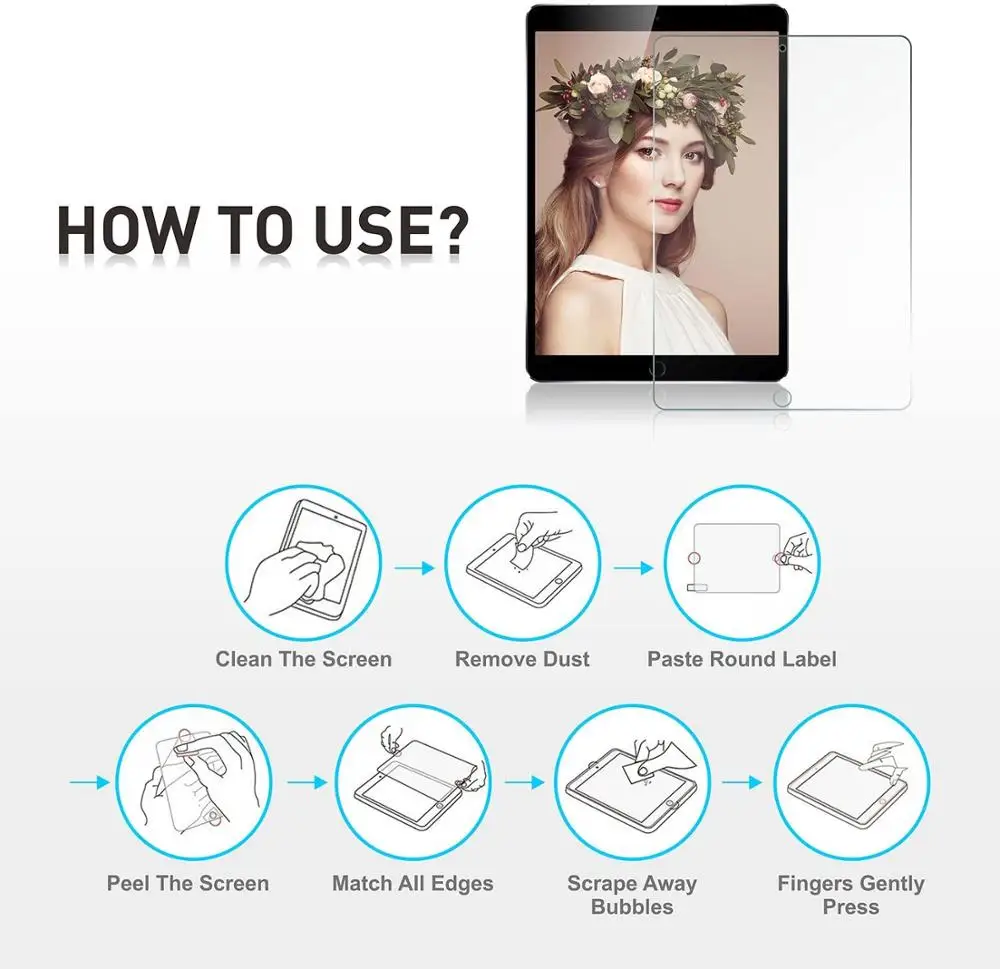 Закаленное стекло для iPad 10 2 9 7 5 11 новый 8 6 Air 4 3 Mini 2020 2019 2018 2017 | Компьютеры и офис