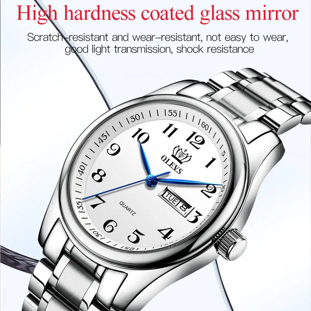 OLEVS Quartz Watches Ladies Business Waterproof Women Watches Brand Female Clock Stainless Steel Relogio Feminino Digital dial enlarge