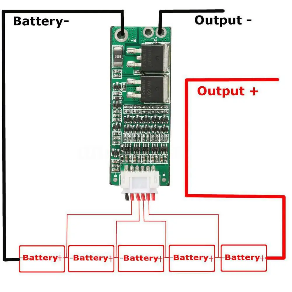 5S литиевая батарея 18V 21V 15A Защитная печатная плата Li Ion BMS зарядное устройство +