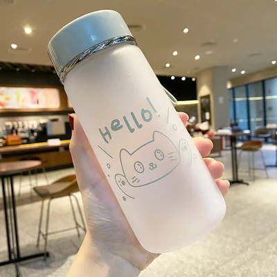 400 мл Матовая бутылка для воды с веревкой бутылки фруктового сока герметичная