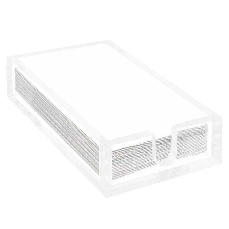 

Acrylic Towel Napkin Holder,Clear Bathroom Paper Hand Towels Storage Tray for Ki Dropshipping